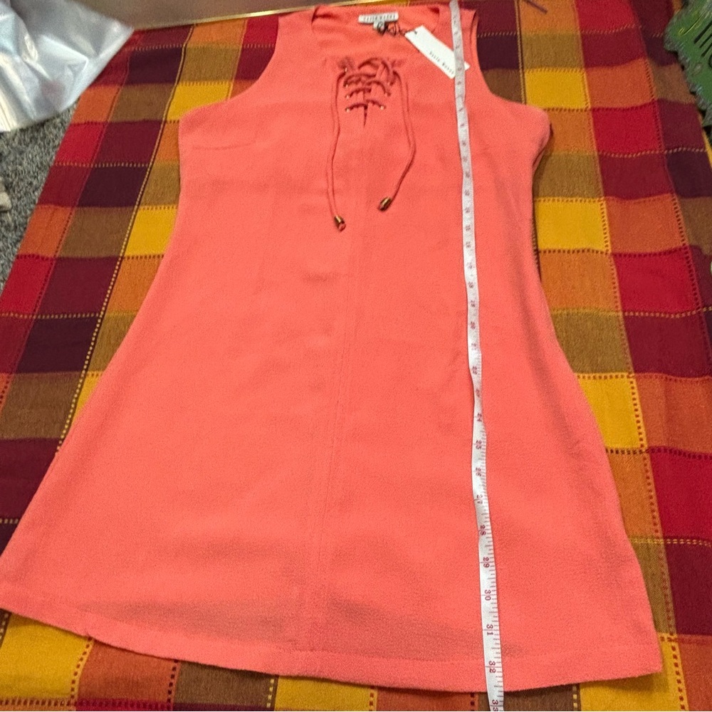 Coral Sleeveless Lace-Up dress - Picture 5 of 12
